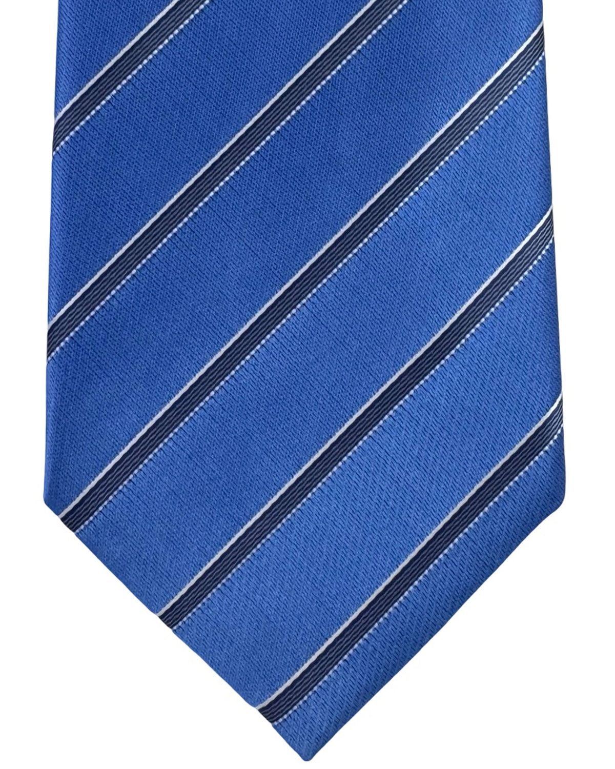 Armani Tie Blue Silver Stripes Design SALE