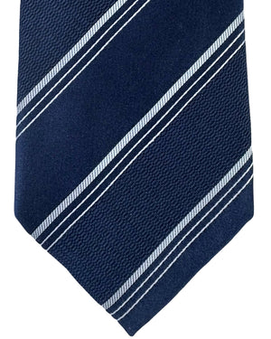 Armani Tie Dark Blue Stripes New