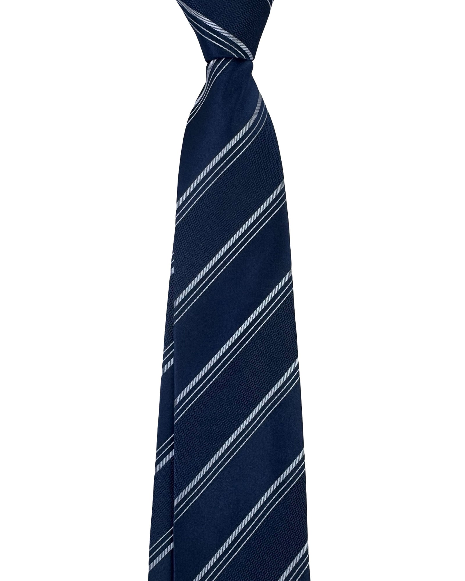 Armani Tie Dark Blue Stripes New
