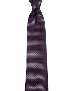 Armani Tie Maroon Silver Micro Dots