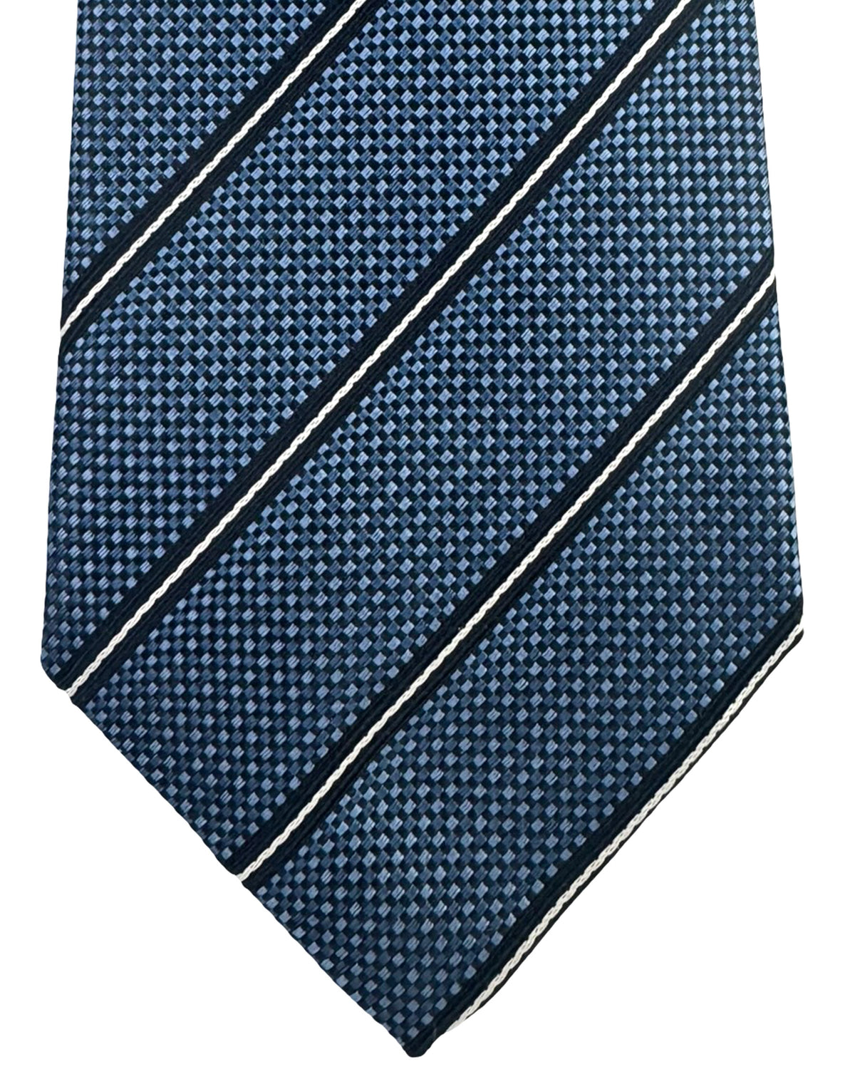 Armani Silk Tie Blue Stripes