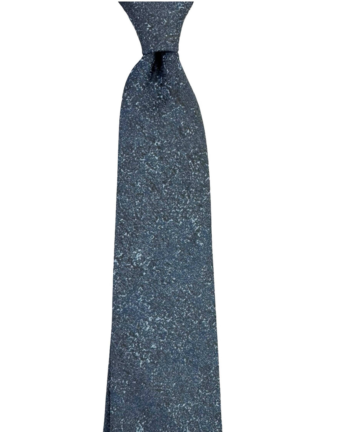 Armani Silk Tie Midnight Blue Grey Pattern