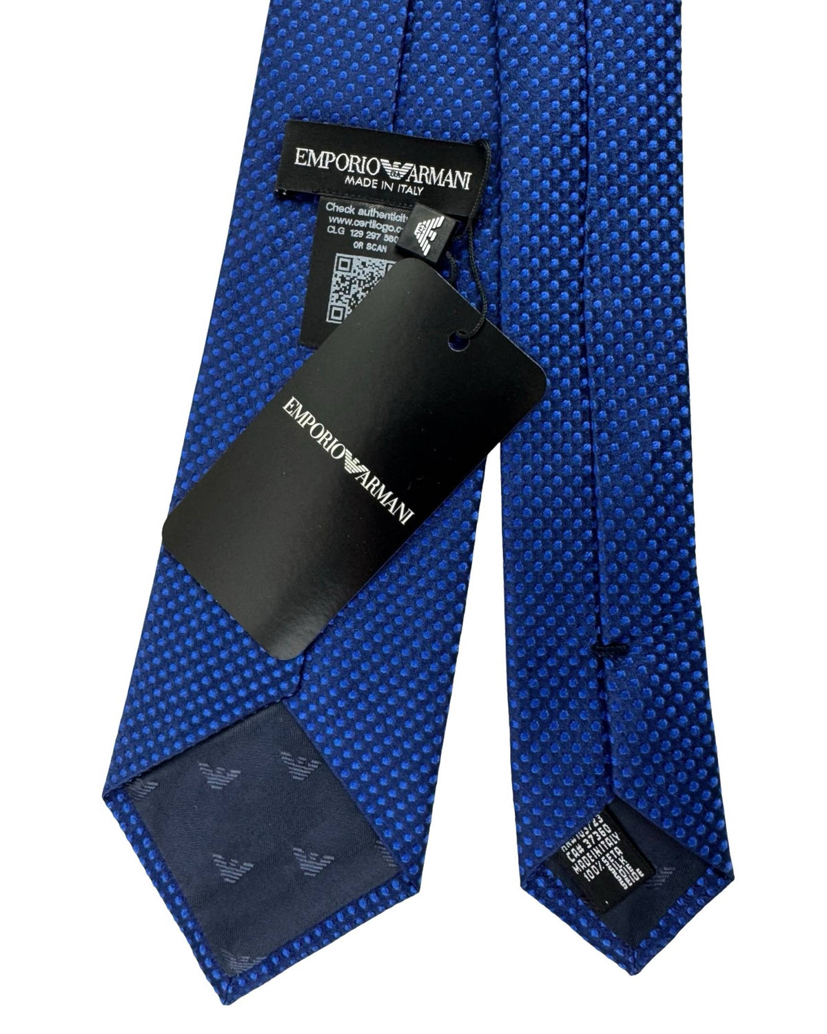Armani Tie Royal Blue Micro Dots
