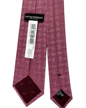 Armani Tie Textured Rose Pink Diamond Pattern