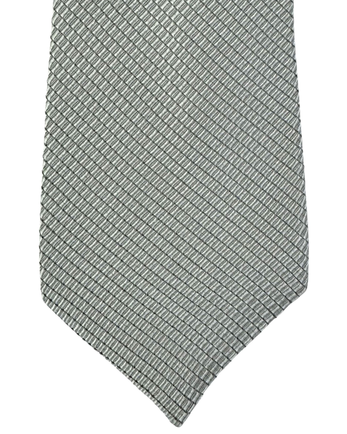 Armani Necktie Gray Silver Pattern