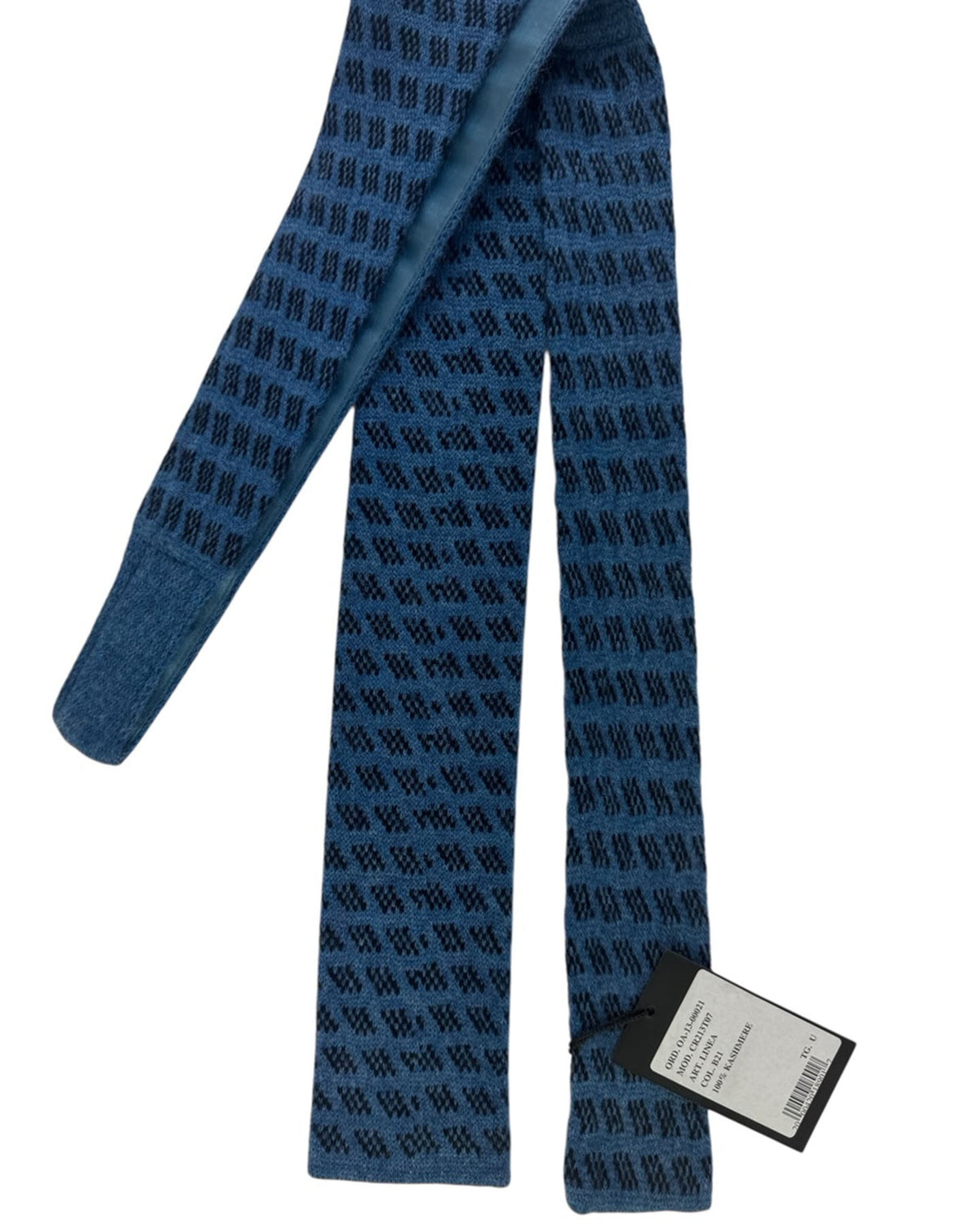 Cesare Attolini Cashmere Blue Textured Knit Tie