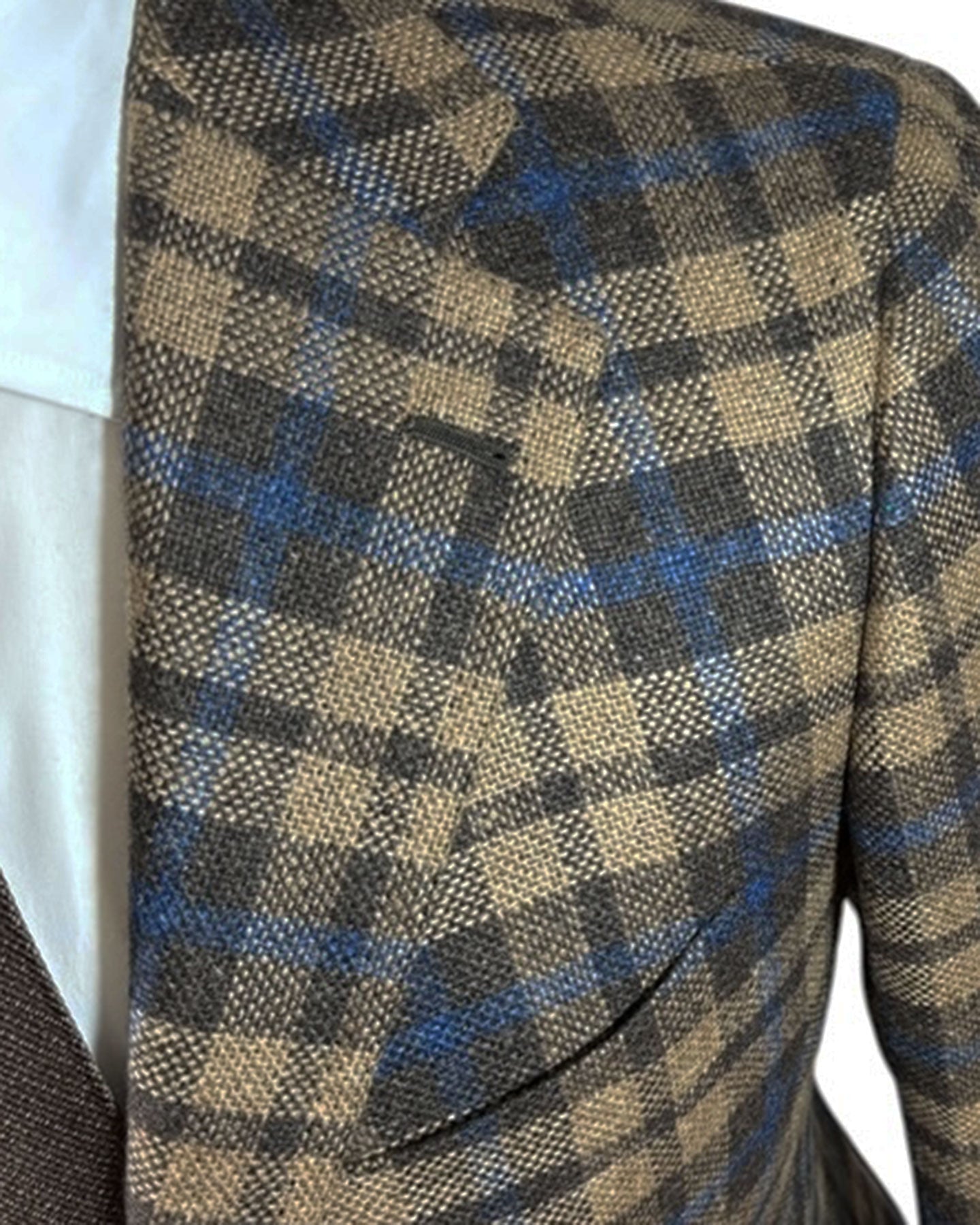 Cesare Attolini Cashmere Sport Coat Brown Plaid 