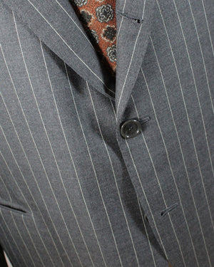 Cesare Attolini Suit Gray Stripes EU 58/ US 48