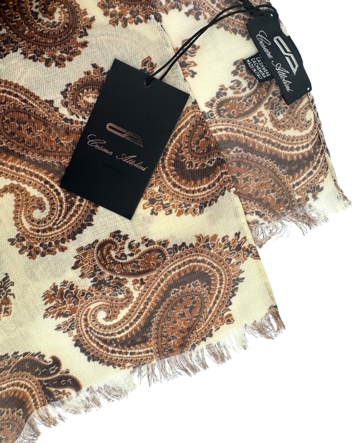 Brown White Paisley