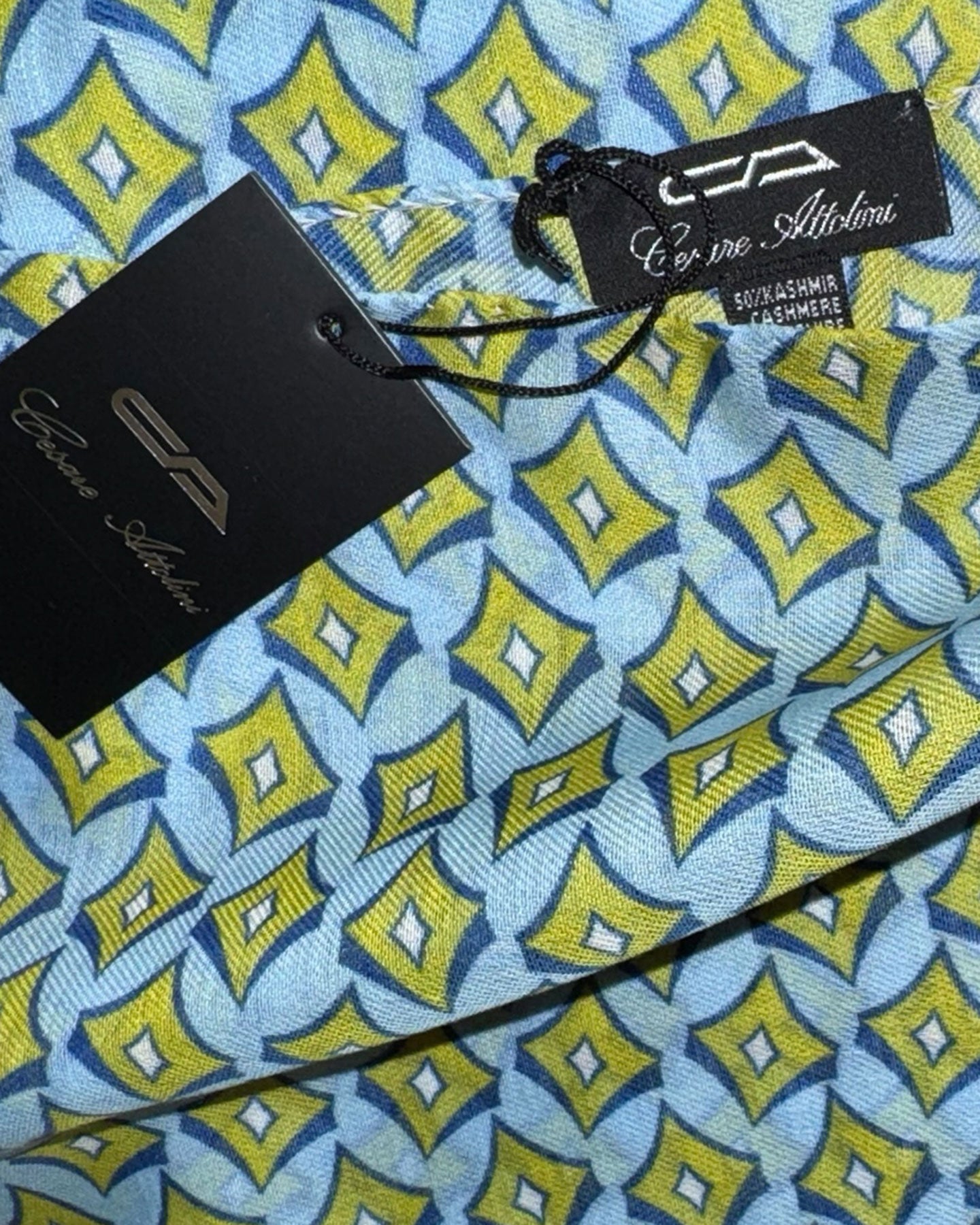 Sky Blue Olive Scarf