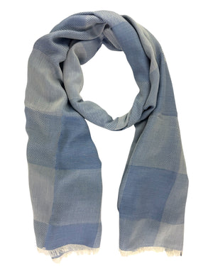 Cesare Attolini Scarf Blue Gray - Cotton Shawl
