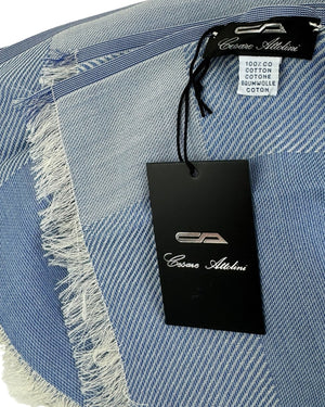 Cesare Attolini Scarf Blue Gray - Cotton Shawl