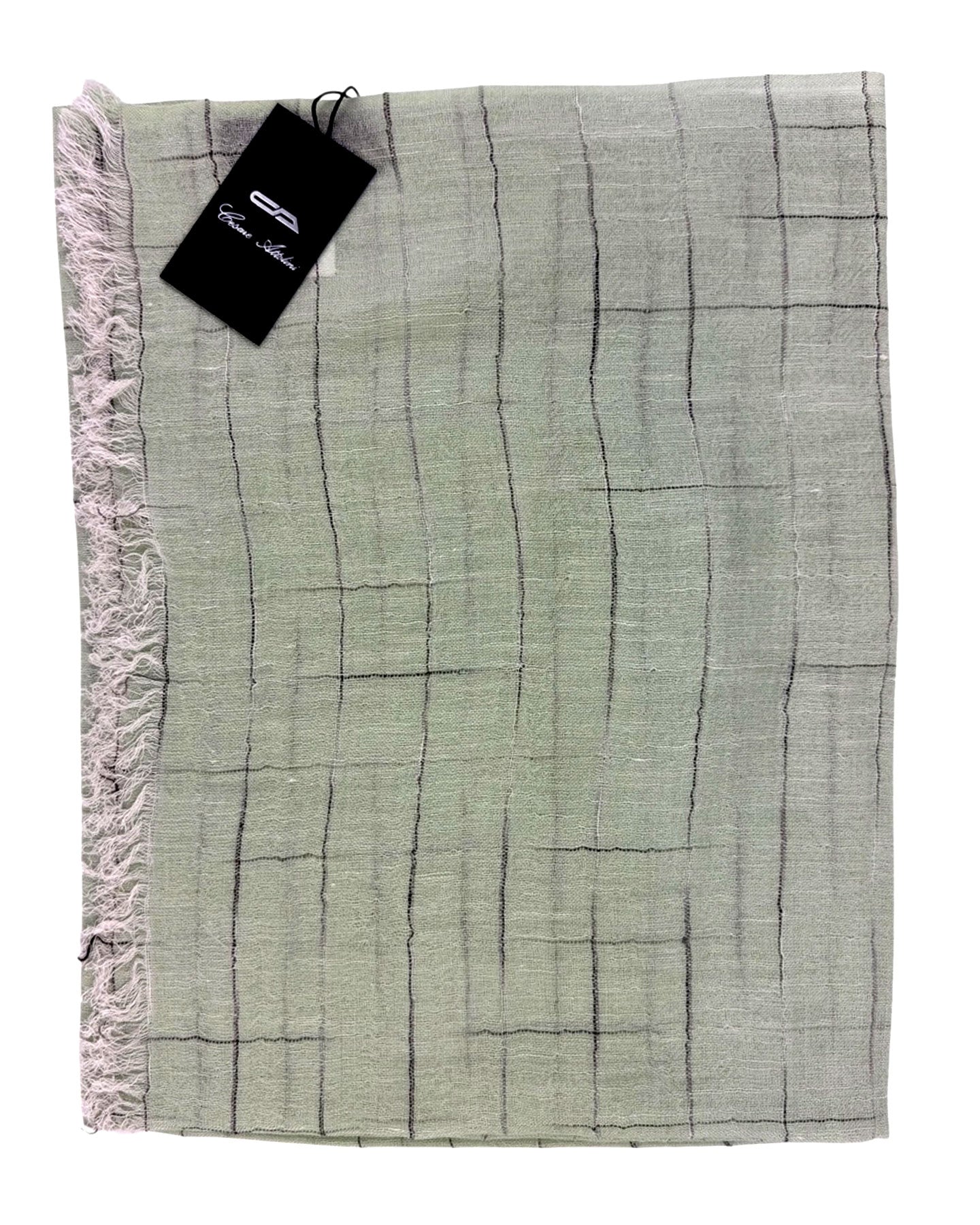 Cesare Attolini Scarf Mint Green - Linen Silk Shawl