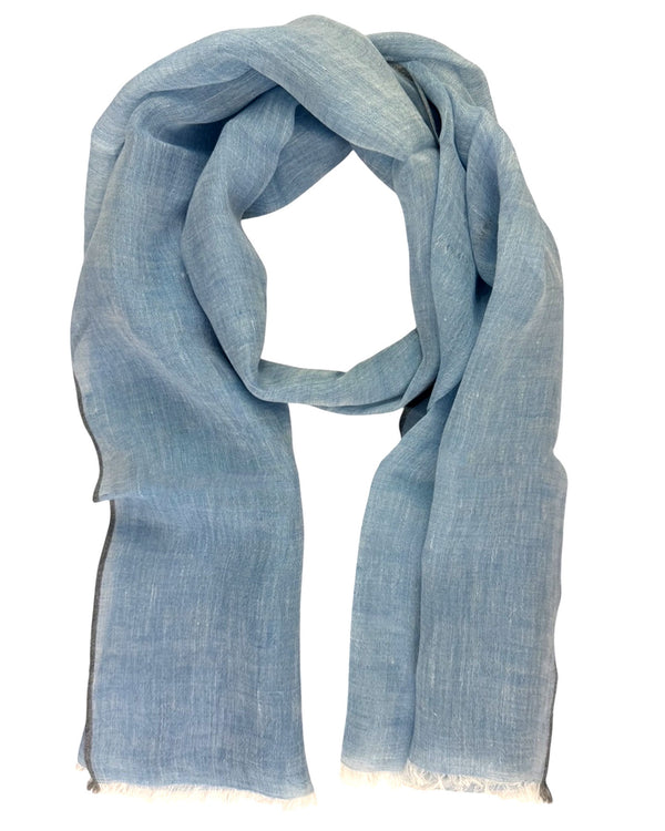 Cravate Cesare Attolini 100% Cachemire - Rayures Bleu Foncé Et Bleu Ciel, Neuve Avec étiquette
