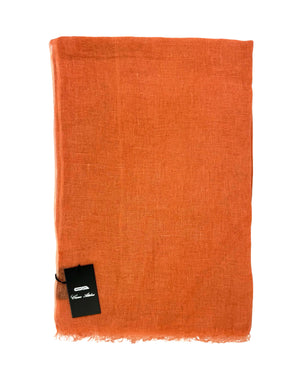 Attolini Linen Scarf Orange
