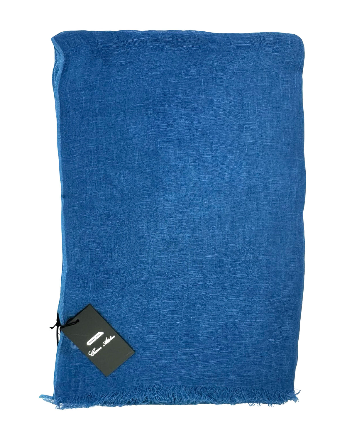 New Attolini Linen Scarf Royal Blue