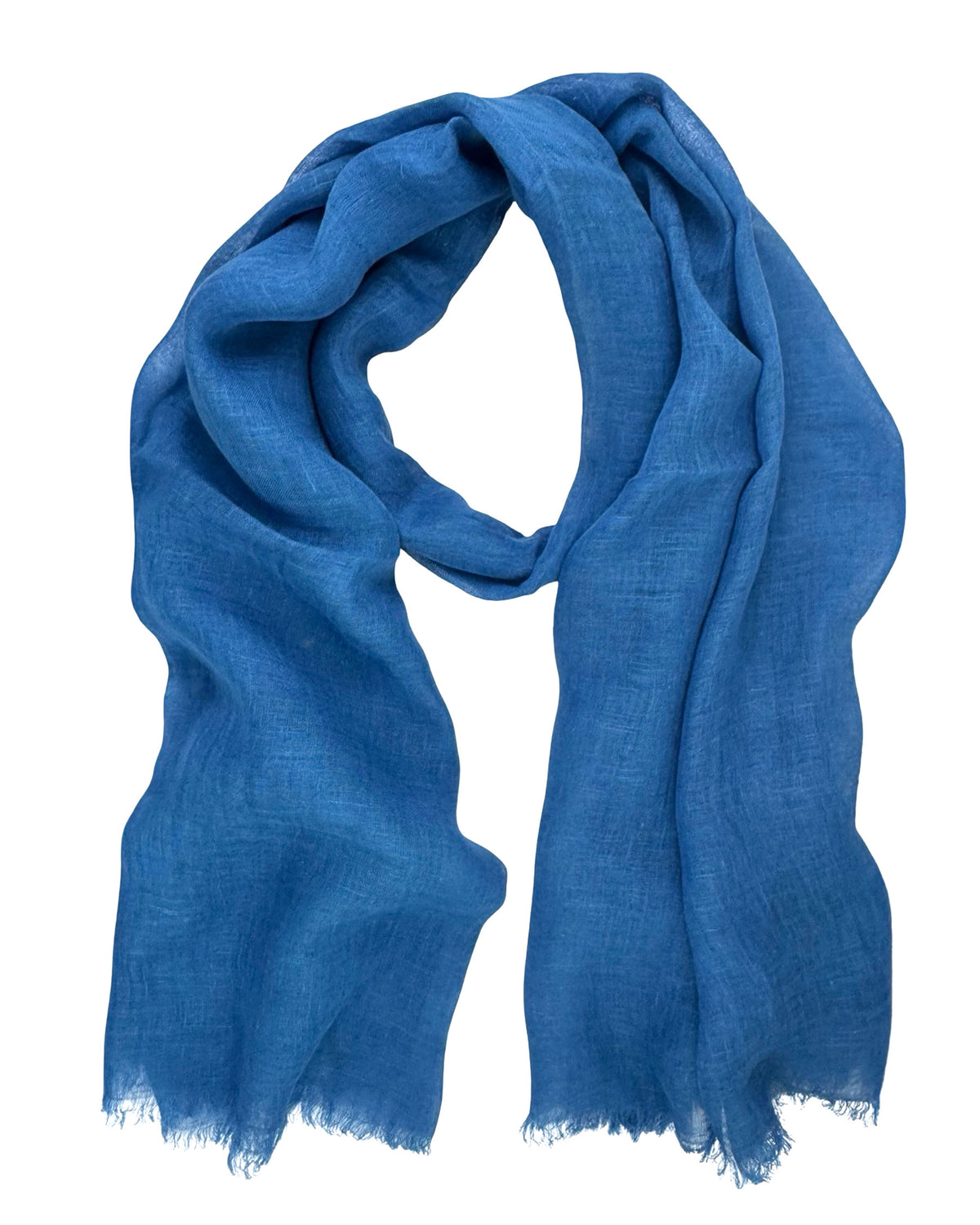 Cesare Attolini Linen Scarf Royal Blue
