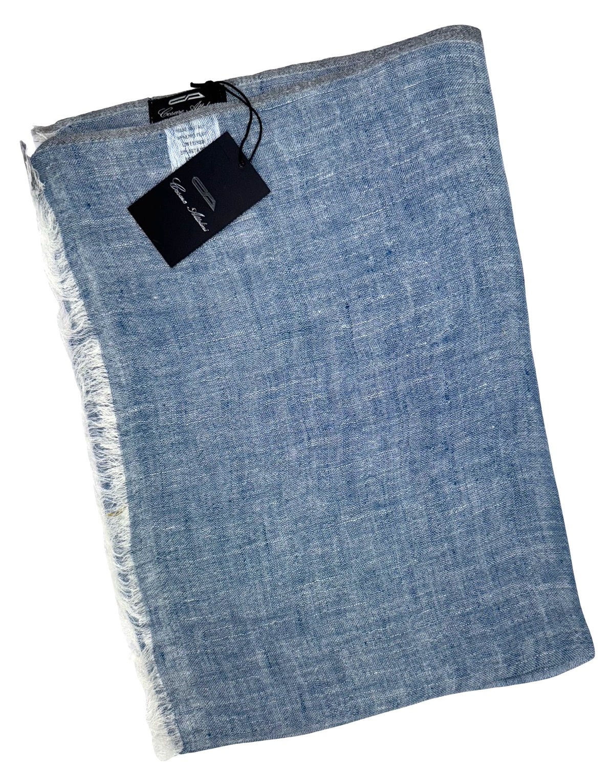 Cesare Attolini Scarf Dark Blue - Linen Silk Cashmere Shawl