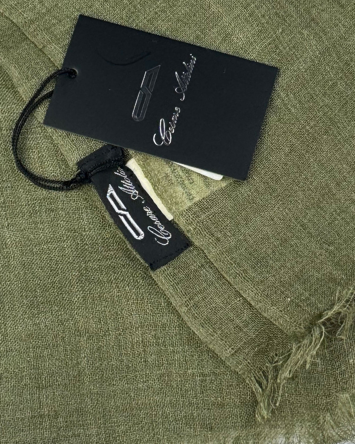 Cesare Attolini Scarf Forest Green - Cashmere Silk