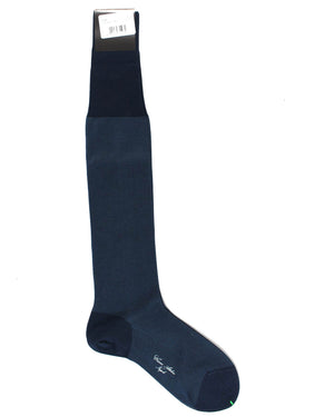 New Attolini Socks Dark Blue Birdseye