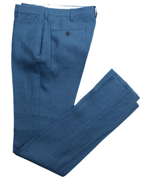 Cesare Attolini Dark Blue Linen Pants