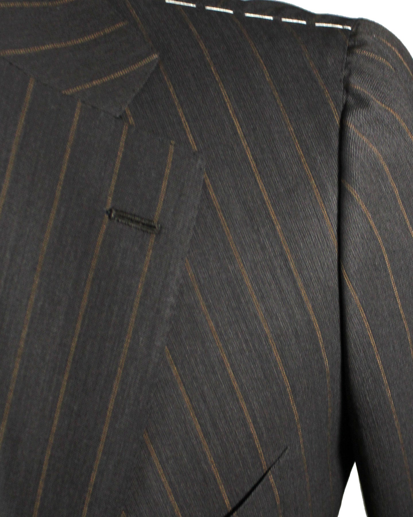 Cesare Attolini Suit Black Brown Stripes