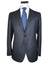 Cesare Attolini Suit Gray Royal Blue Stripes EU 50/ US 40