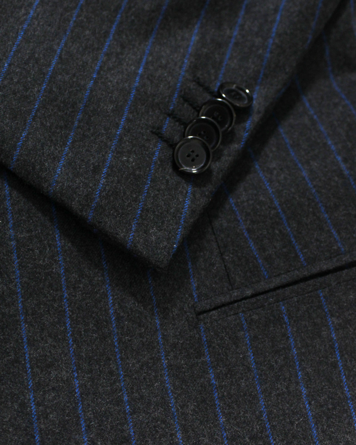 Cesare Attolini Suit Gray Royal Blue Stripes - Pleated Pants EU 50/ US 40 SALE