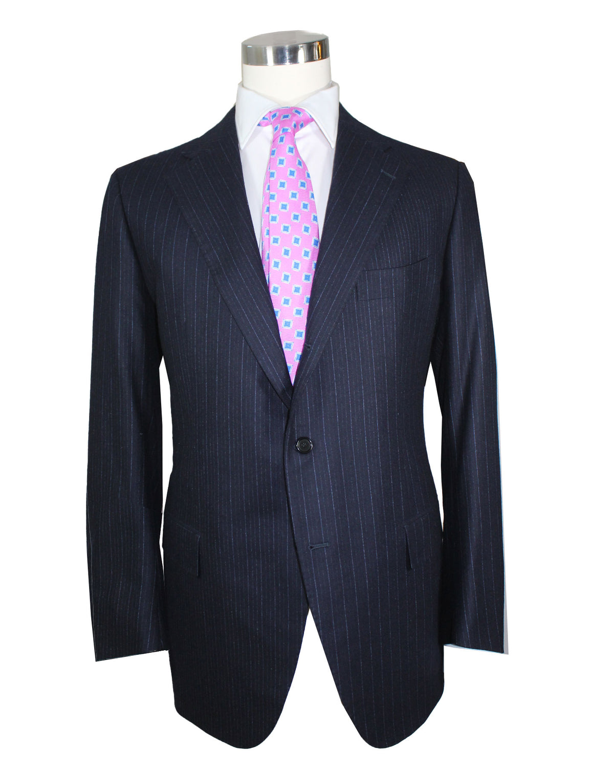Attolini Suit Midnight Blue Stripes