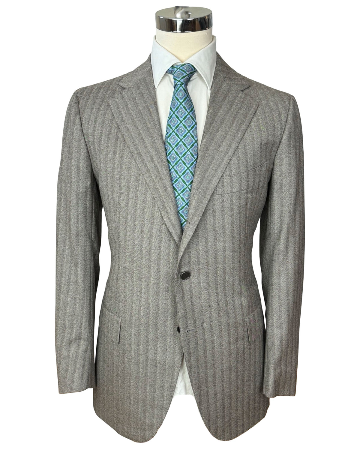 Cesare Attolini Suit Gray Stripes 
