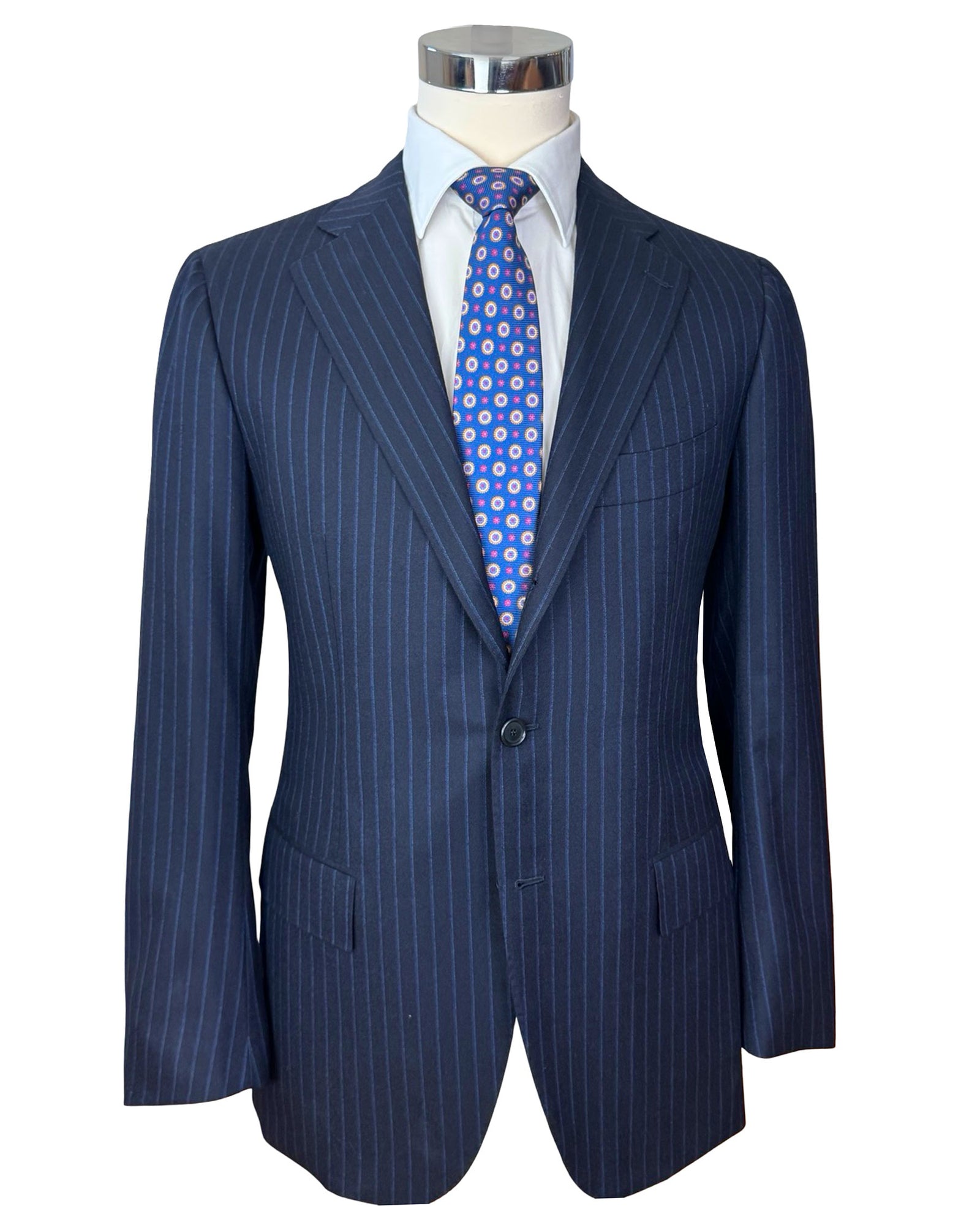 Cesare Attolini Suit Navy Stripes