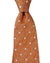 Cesare Attolini Silk Tie Peach Silver Mini Dots