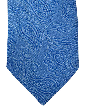 Cesare Attolini Silk Tie Blue Paisley
