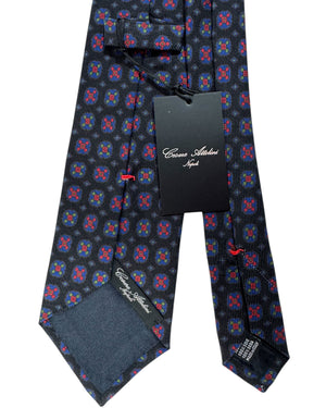 Cesare Attolini Tie Black Red Navy Green SALE