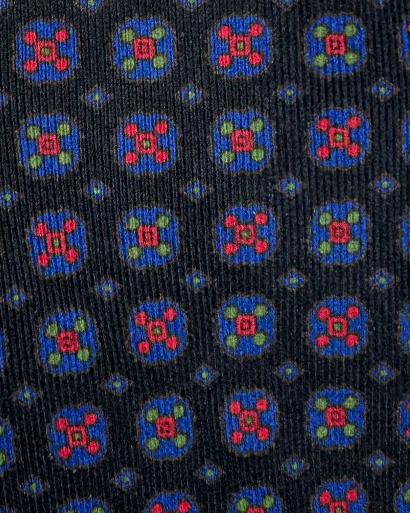 Cesare Attolini Tie Black Red Navy Green