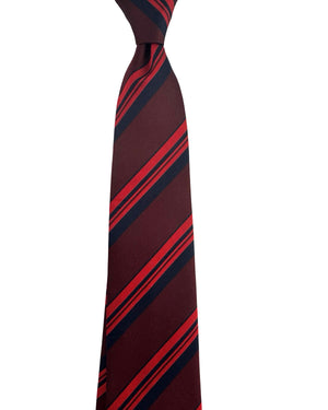 Cesare Attolini Tie Maroon Stripes