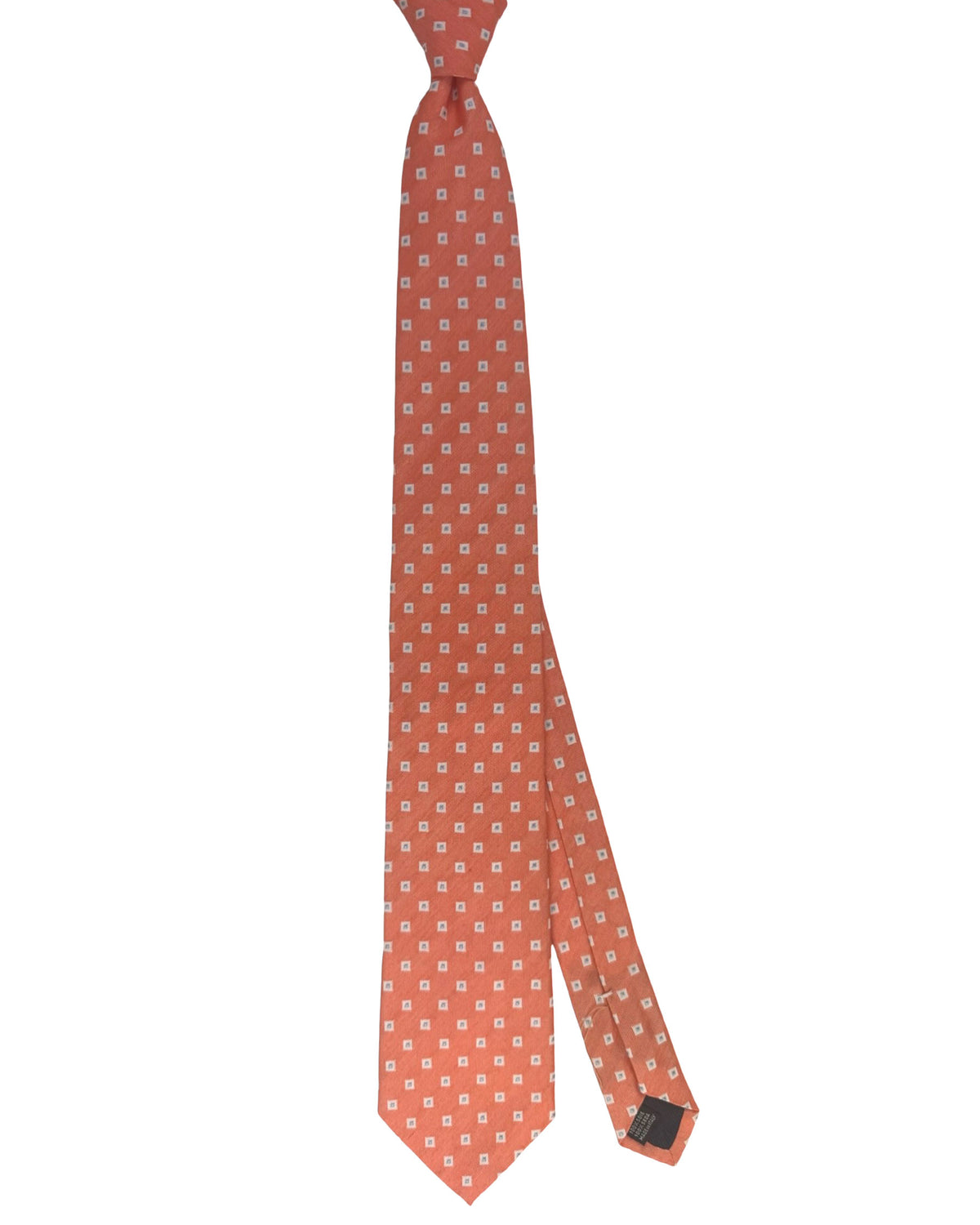 Cesare Attolini Tie Peach Mini Squares