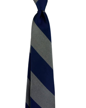 Barba Sevenfold Tie Dark Blue Gray Stripes