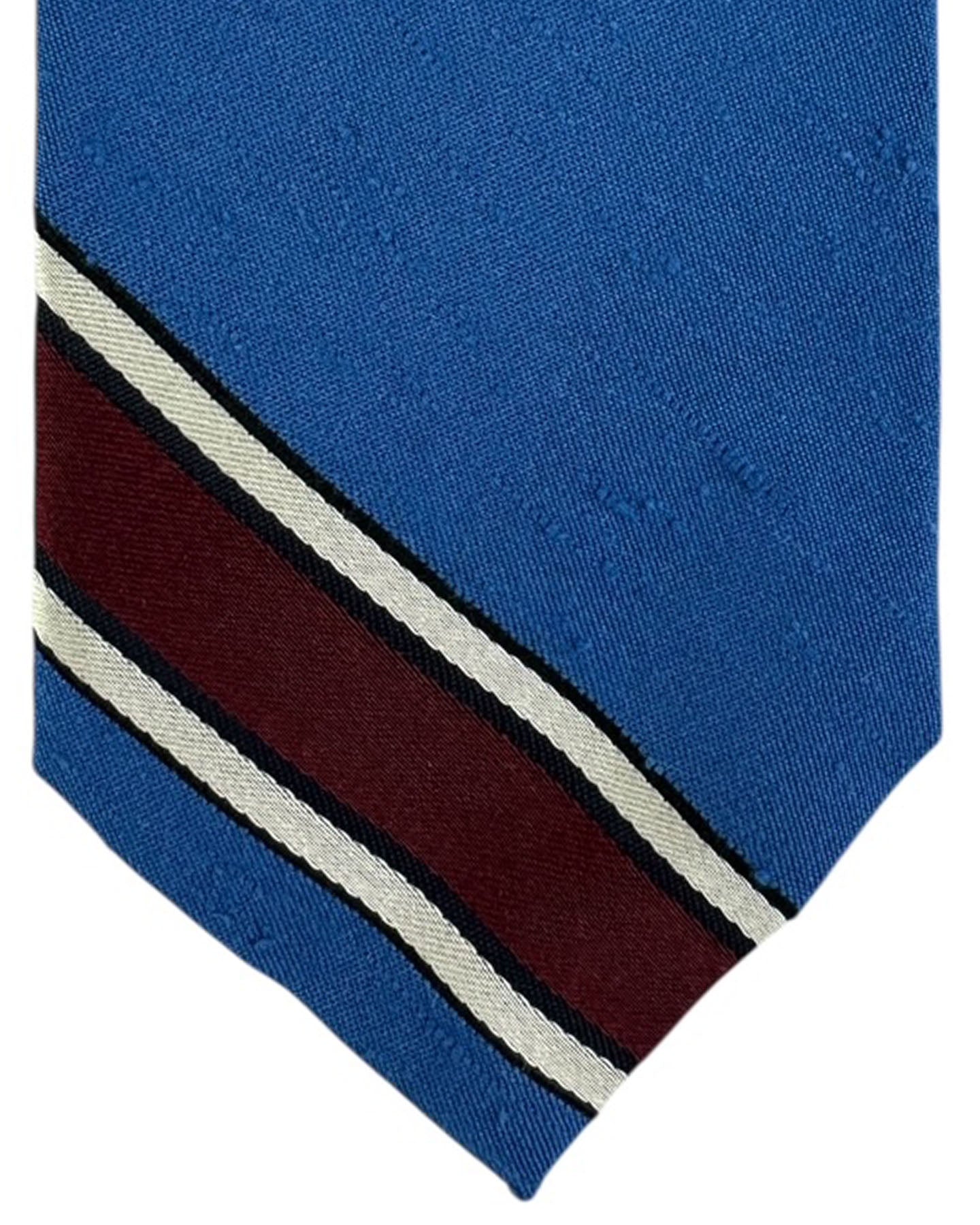 Barba Sevenfold Tie Blue Maroon Stripes