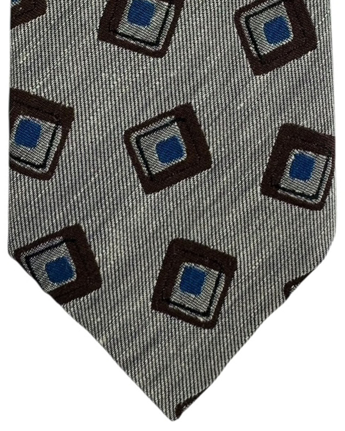 Barba Sevenfold Tie Gray Royal Blue Brown