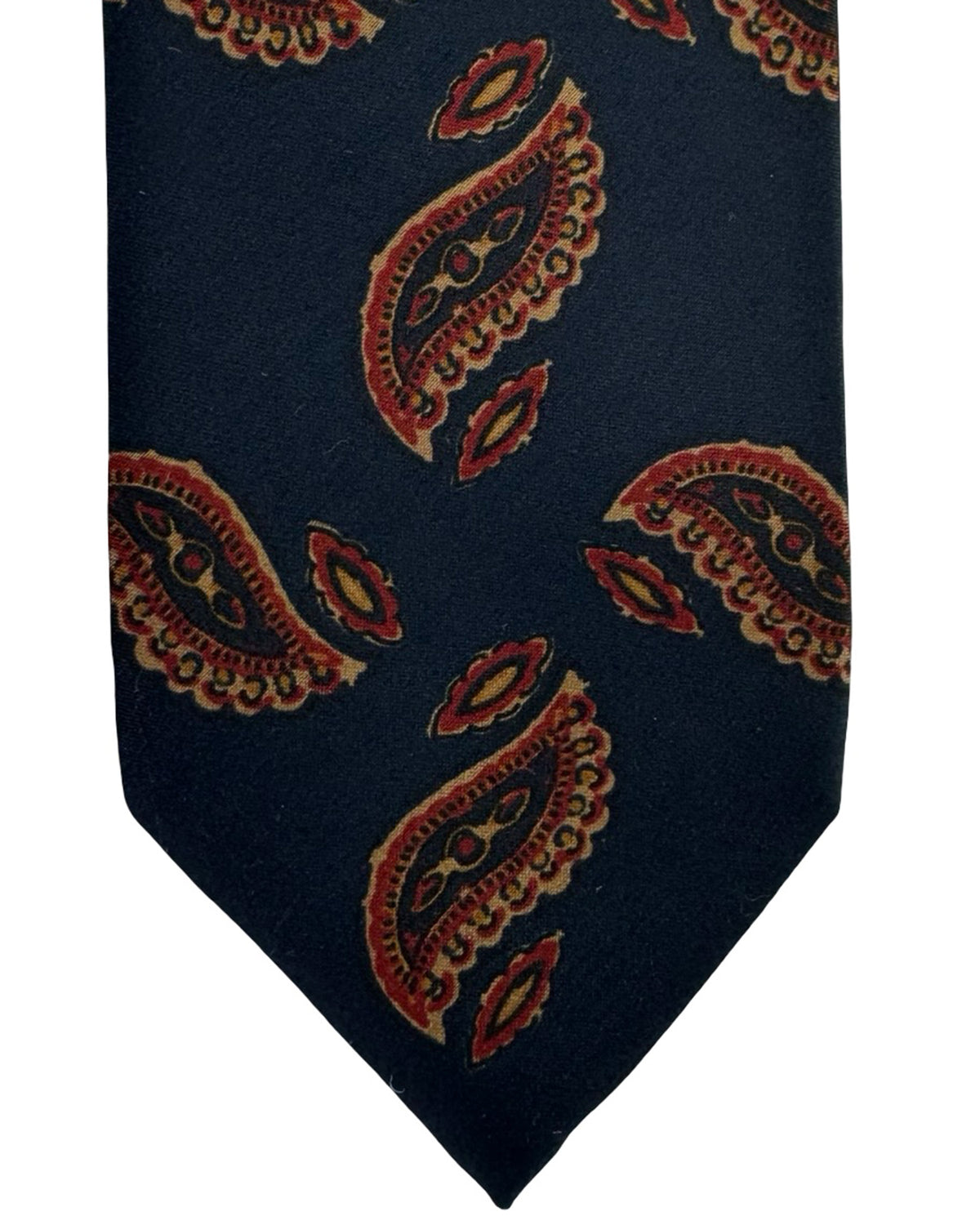 Barba Sevenfold Tie Midnight Blue Maroon Paisley