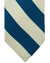 Barba Sevenfold Tie White Silver Teal Stripes Design - Sartorial Neckwear