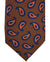 Barba Sevenfold Tie Brown Navy Orange Paisley Design - Sartorial Neckwear