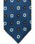 Barba Sevenfold Tie Blue Gray Brown Mini Geometric Design - Sartorial Neckwear