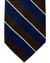 Barba Sevenfold Tie Dark Navy Brown Stripes Design - Sartorial Neckwear