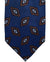 Barba Sevenfold Tie Midnight Blue Brown Geometric Design - Sartorial Neckwear