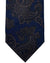 Barba Sevenfold Tie Midnight Blue Brown Paisley Design - Sartorial Neckwear