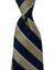 Barba Sevenfold Tie Dark Blue Taupe Silver Stripes Design - Sartorial Neckwear