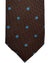 Barba Sevenfold Tie Brown Teal Dots Design - Sartorial Neckwear