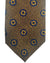 Barba Sevenfold Tie Brown Navy Geometric Design - Sartorial Neckwear